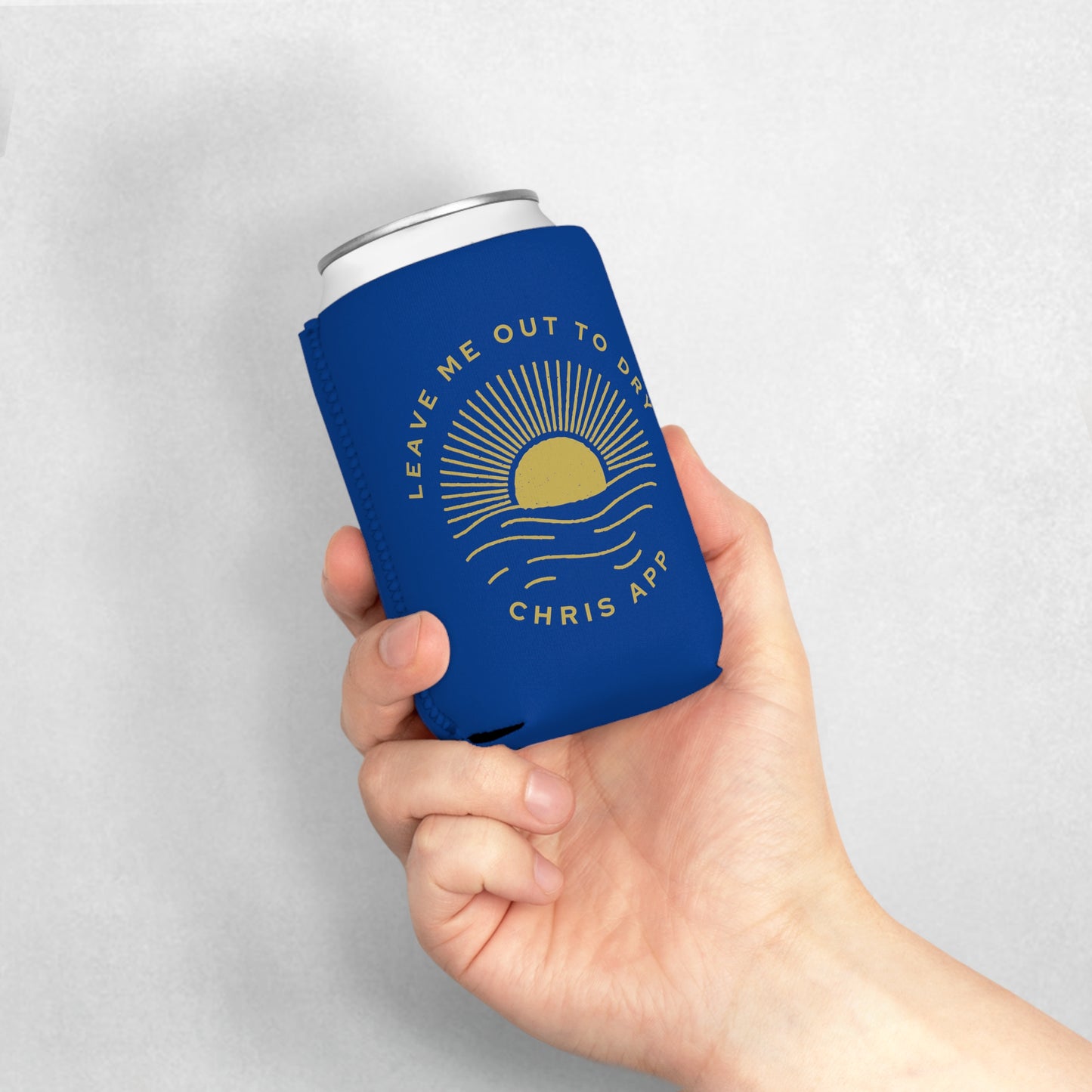 Out to Dry - Dark Blue Can Cooler Sleeve