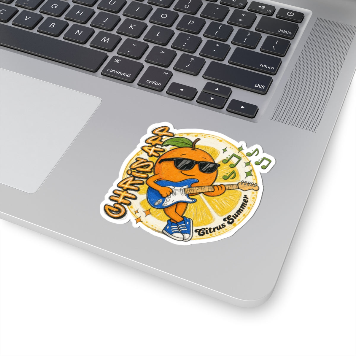 Citrus Summer Guitar Orange Sticker