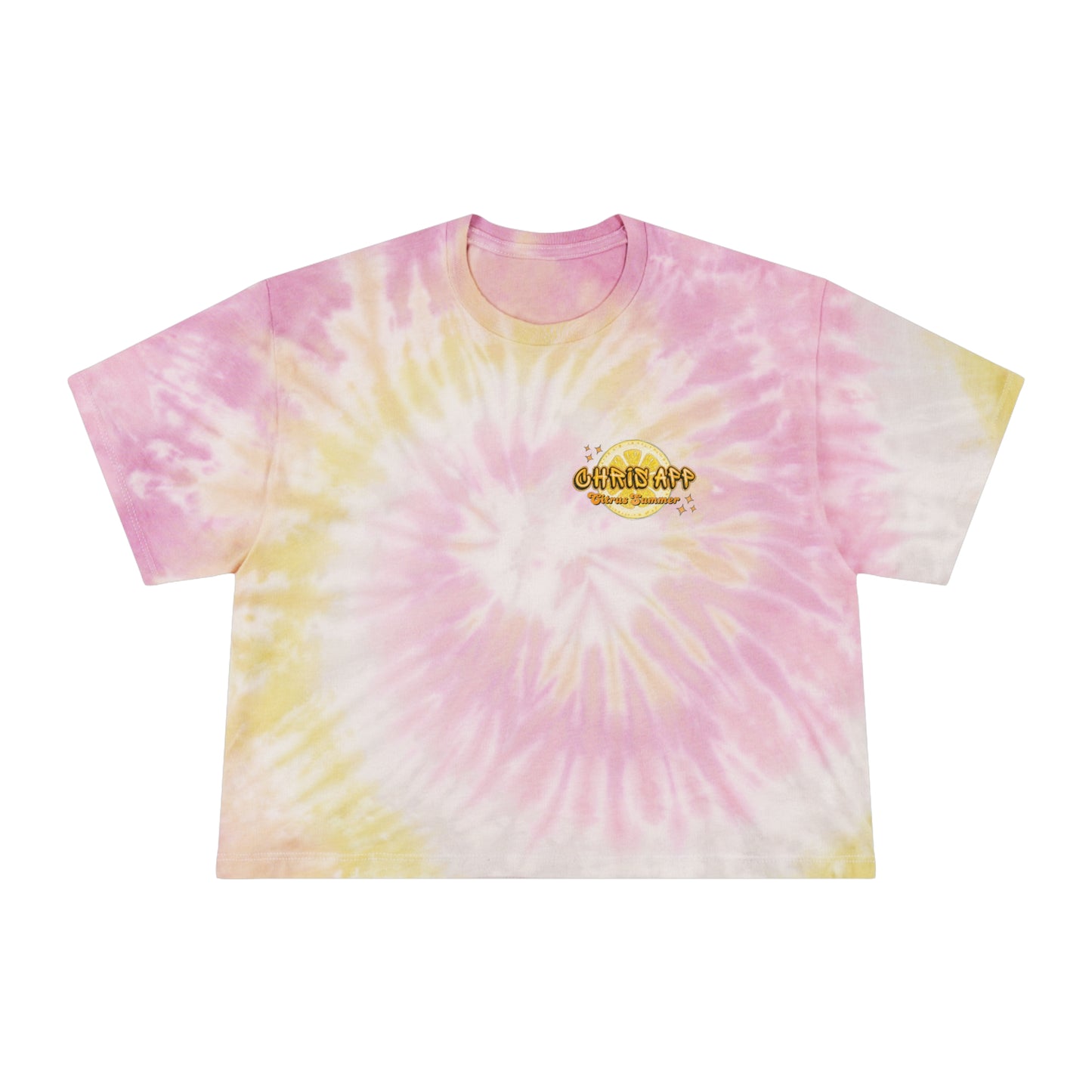 Women's Tie-Dye Crop Tee - Citrus Summer
