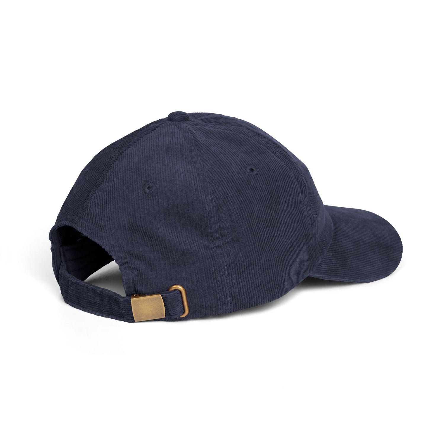 Corduroy Embroidered Cap - Navy