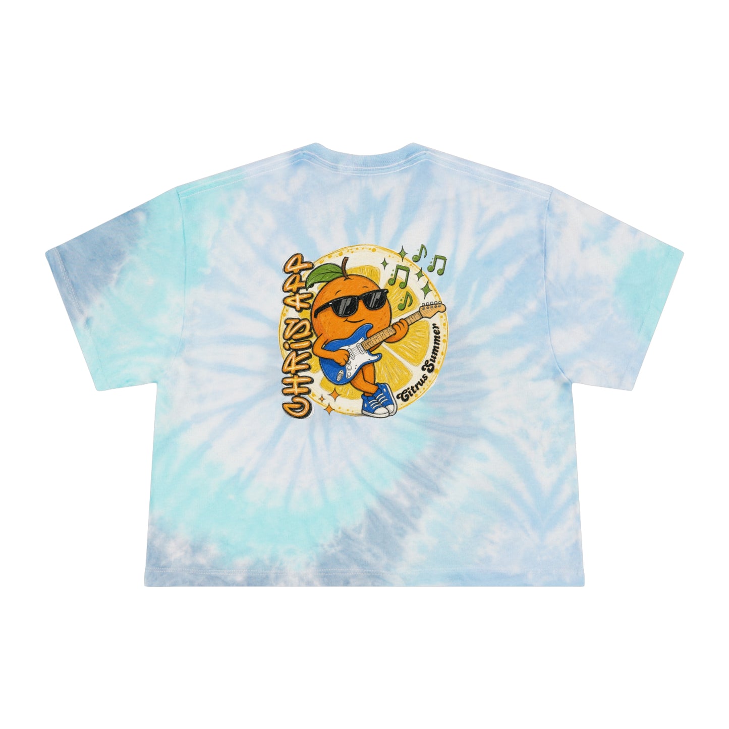 Women's Tie-Dye Crop Tee - Citrus Summer