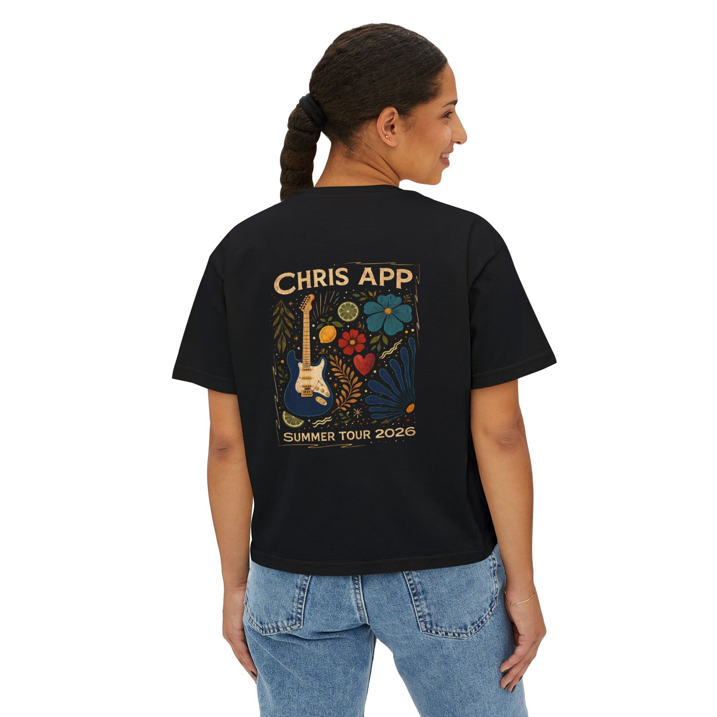 Women's Boxy Tee - Chris App Logo Design