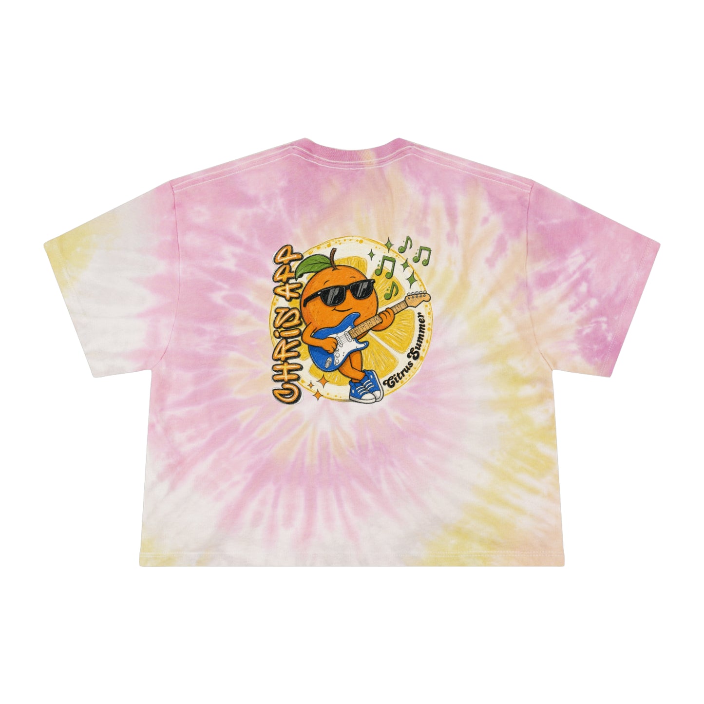 Women's Tie-Dye Crop Tee - Citrus Summer