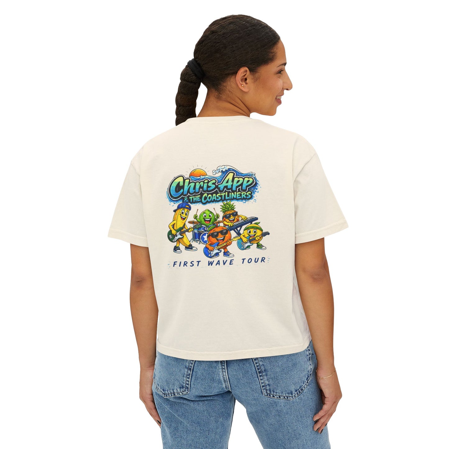 Women's Boxy Cropped Shirt - First Wave Tour