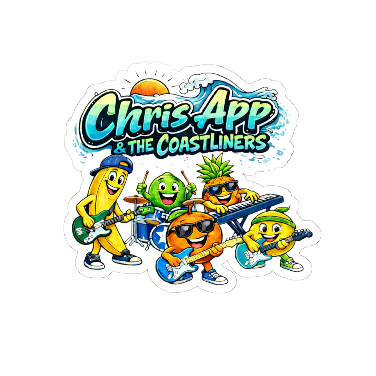 Chris App & The Coastliners Band Sticker