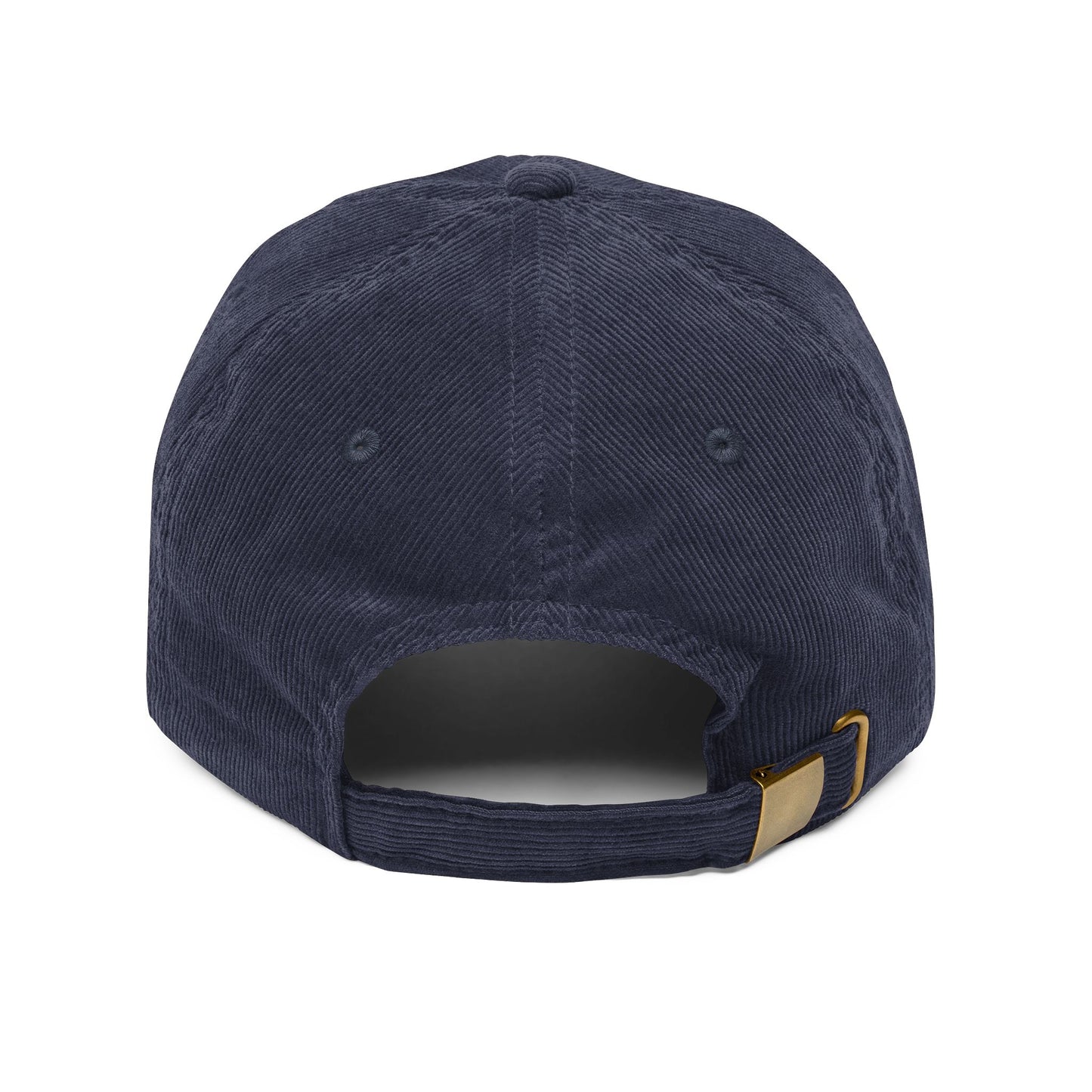 Corduroy Embroidered Cap - Navy