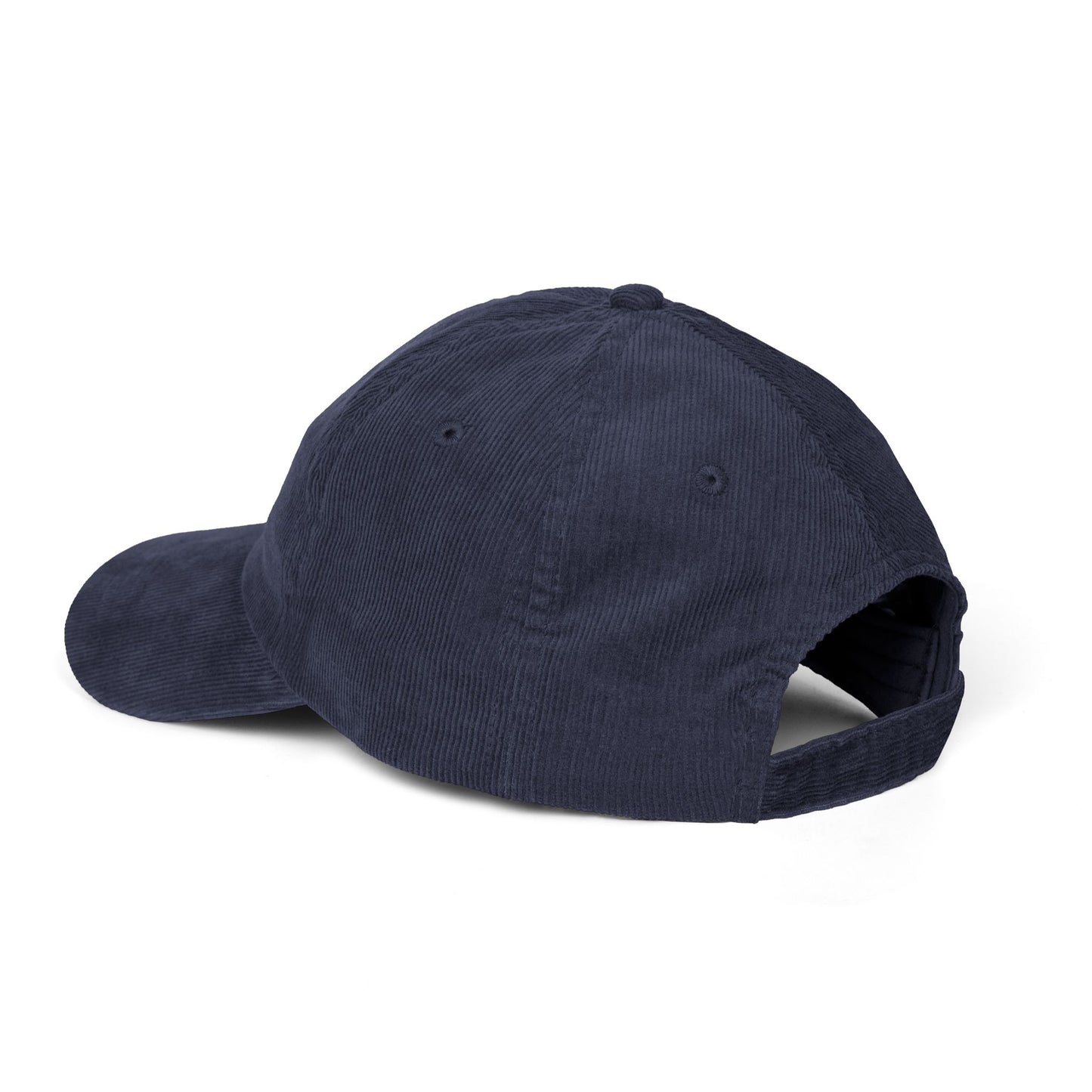 Corduroy Embroidered Cap - Navy